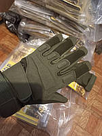 Тактичні рукавиці повнопалі олива арт 90424
