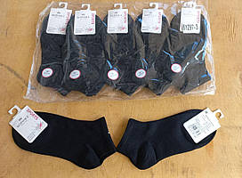 Шкарпетки жіночі короткі однотонні бавовна розмір 37-41 (1уп-10 пар), чорного кольору