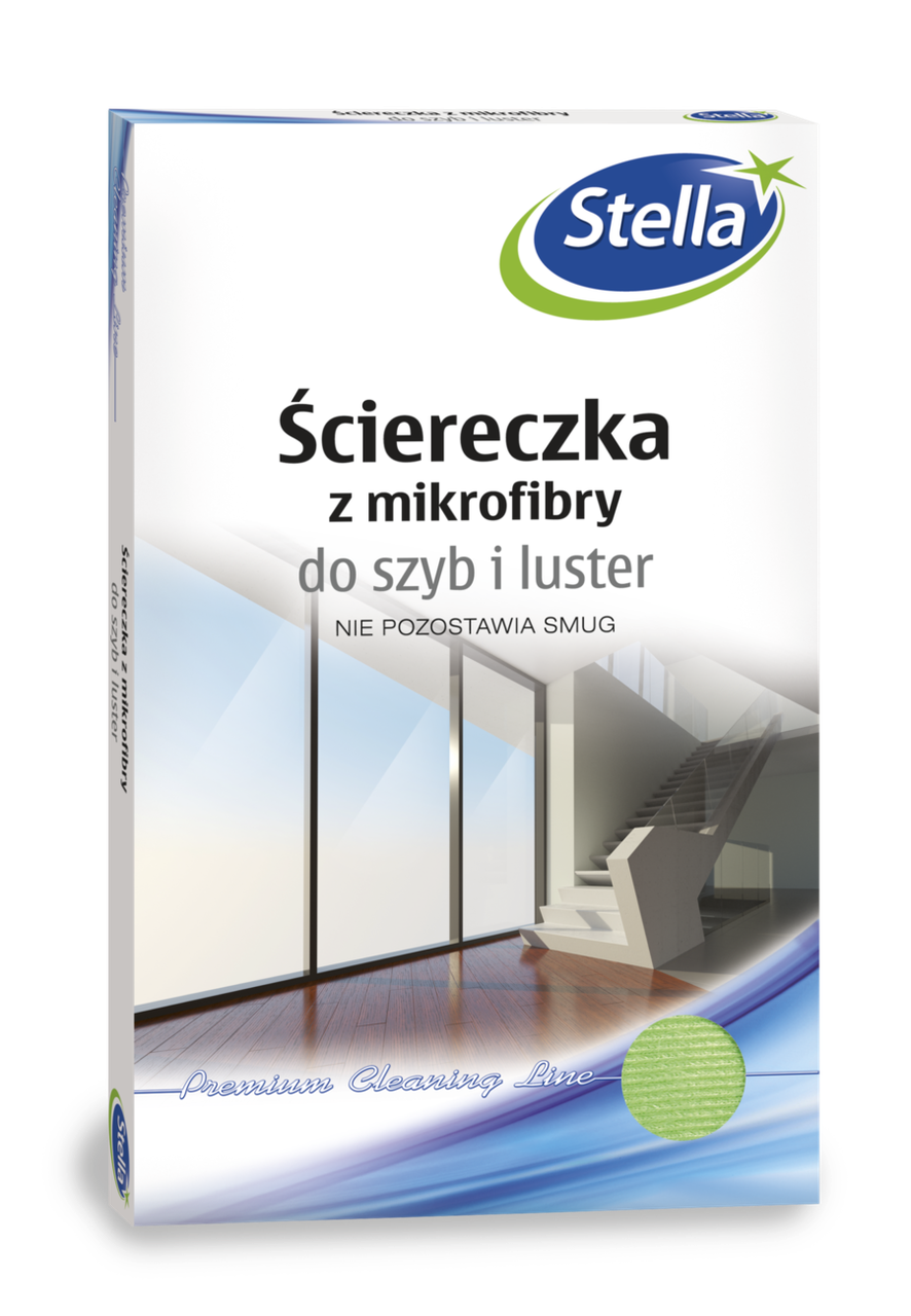 Серветка з мікрофібри для скла та дзеркал Stella