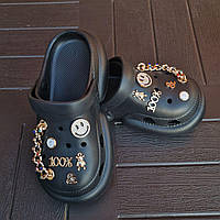 Жіночі крокс з різнобарвними камінцями