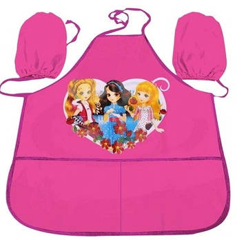 Фартух (з 2 кишеню) з нарукавниками "Дівчинки" 1шт/етик