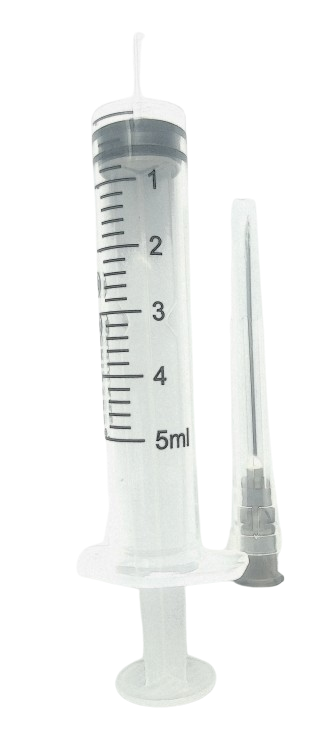 Шприц 3-х компонентний одноразовий стерильний 5 мл з голкою Luer Slip 22G (0,7*38 )