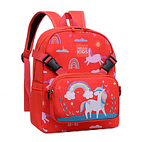 Прогулочный / школьный детский рюкзак среднего размера с Единорогом + сумка с ремешком