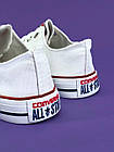 Кеди легкі класичні низькі Converse Chuck Taylor Конверси текстильні брендові білі чак тейлор, фото 8