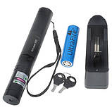 Лазерна указка зелений лазер Laser 303 потужний зелений лазерний покажчик 2000mW дальнобійний лазерний ліхтар з насадкою, фото 3