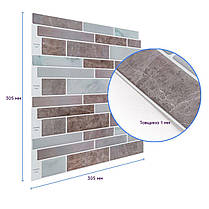 Самоклеюча поліуретанова панель миюча 305х305х1мм під керамічну плитку, фото 4