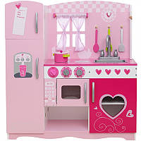 Дитяча кухня Classic World Classic Vintage Pink із дерева з посудом (CW4119)