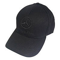 Кепка с черным логотипом Mercedes мужская женская бейсболка с вышивкой Мерседес Черная размер M L