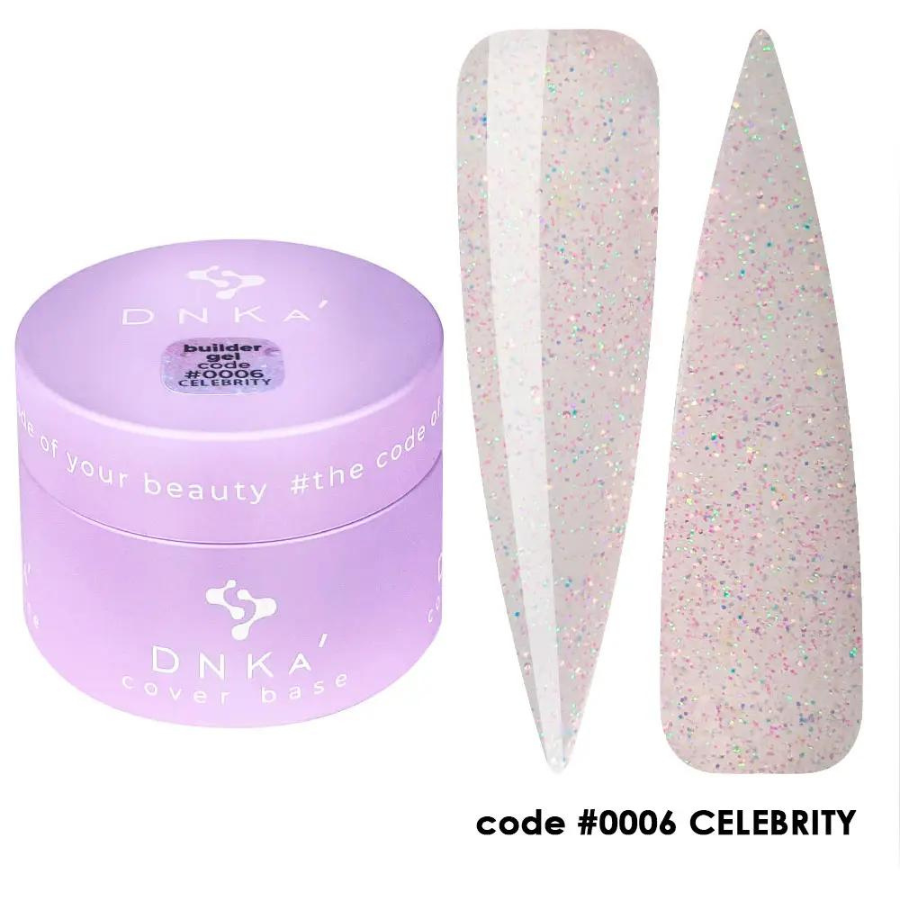 Гель для нарощування нігтів DNKa' Builder Gel #0006 Celebrity, 30 мл