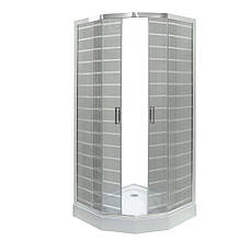 Душова кабіна INSANA Ida White P 92/5 W LN 90х90х205 низький піддон, фото 5