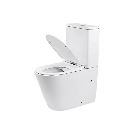 Унітаз безобідковий INSANA Oleo 630*380*820 білий, фото 1