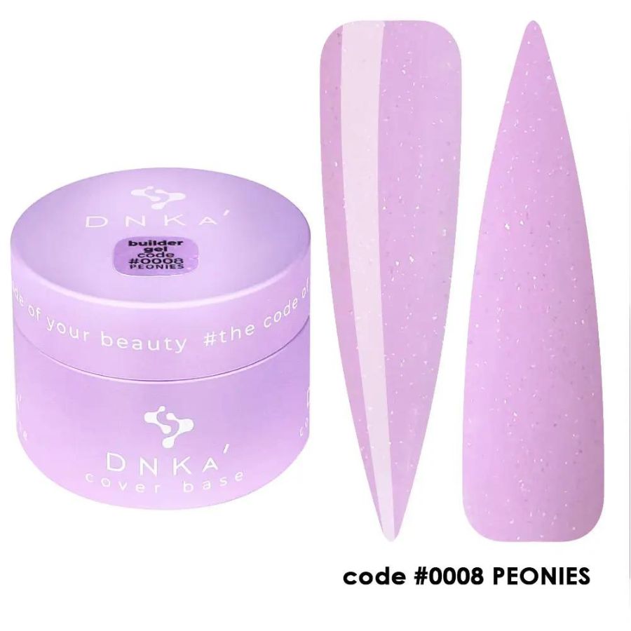 Гель для нарощування нігтів DNKa' Builder Gel #0008 Peonies, 30 мл, фото 1