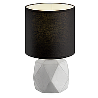 Декоративная настольная лампа из керамики с текстильным черным абажуром под лампу Е14 Sirius H4052-black
