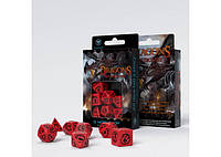 Набор кубиков Q Workshop - Dice Set. Dragons Red and black