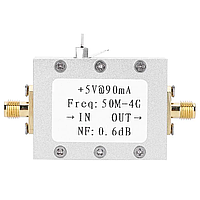 Підсилювач радіосигналів RF LNA 50 MГц — 4000 МГц, NF = 0,6 дБ, для 2.4G 900M SDR receiver HF FM VHF UHF Ham
