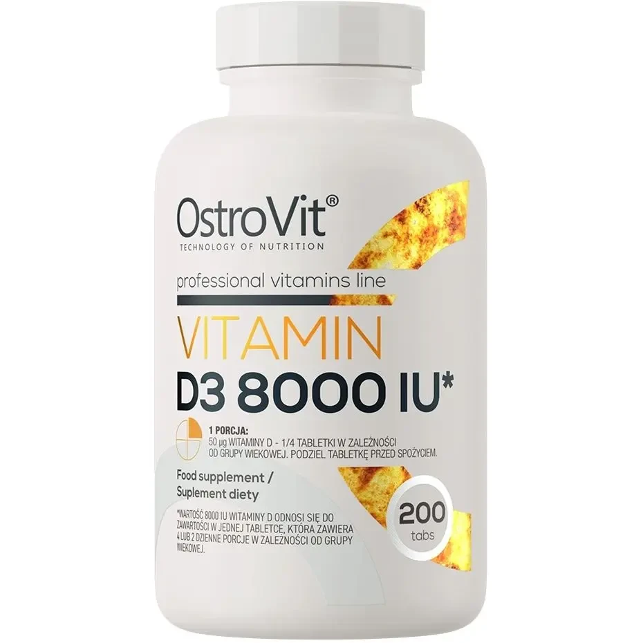 OstroVit Vitamin D3 8000 IU 200 tabs