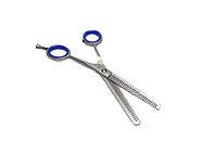 Ножиці перукарські філіровочні Salon Professional з металевими ручками двосторонні