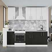Кухня ОПТІМА К-4 комплект 2,1 м Зі стільницею Білий/Антрацит