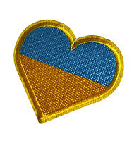 Аппликация для одежды нашивка Сердце Флаг Украины