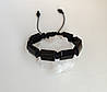 Браслет шамбала із Чорного агату прямокутні намистини, фото 8