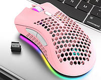 Беспроводная мышь Viper BM600 Розовая 1600 dpi RGB с подсветкой