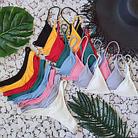 Стильный летний раздельный купальник со стрингами в разных цветах для женщин
