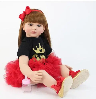 Лялька вінілова 55см, ручна робота, вишукана лялька для дівчинки, Reborn Baby Doll 19