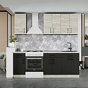 Кухня ОПТІМА К-4 комплект 2,1 м Без стільниці Крафт білий/Антрацит