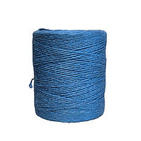 Джутовый шпагат/верёвка для декора и упаковки, цвет голубой