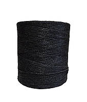 Джутовый шпагат/верёвка для декора и упаковки, цвет чёрный