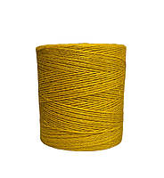 Джутовый шпагат/верёвка для декора и упаковки, цвет жёлтый