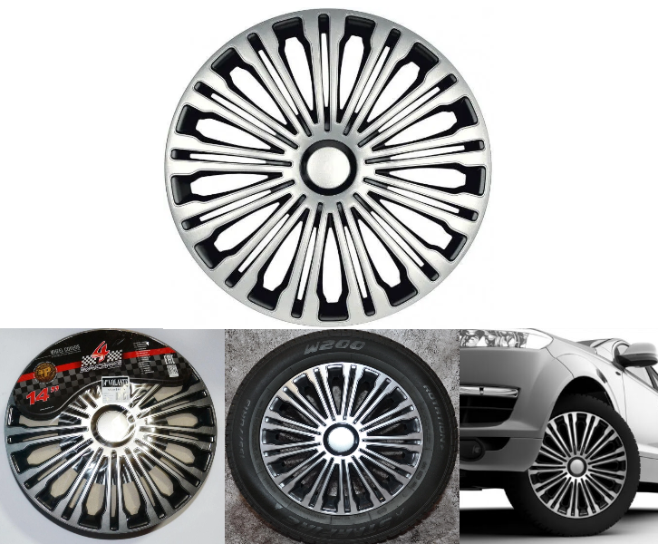 Ковпаки колісні ARGO R14 VOLANTE SILVER BLACK, фото 1