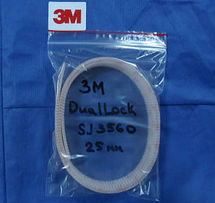 Самоклеючі застібки ЗМ Dual-Lock SJ3560 - 250 грибків на дюйм2 (39 шт/см2), 25 мм, акрил, прозорий, фото 2