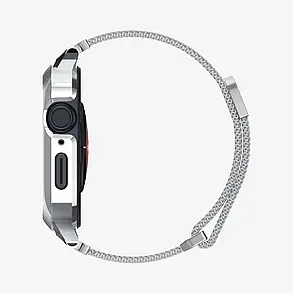 Чохол і ремінець Spigen Metal Fit Pro для Apple Watch (44 / 45 mm), Silver (ACS04584), фото 4