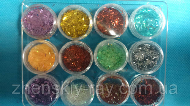 Набір декоративної стружки для нігтів