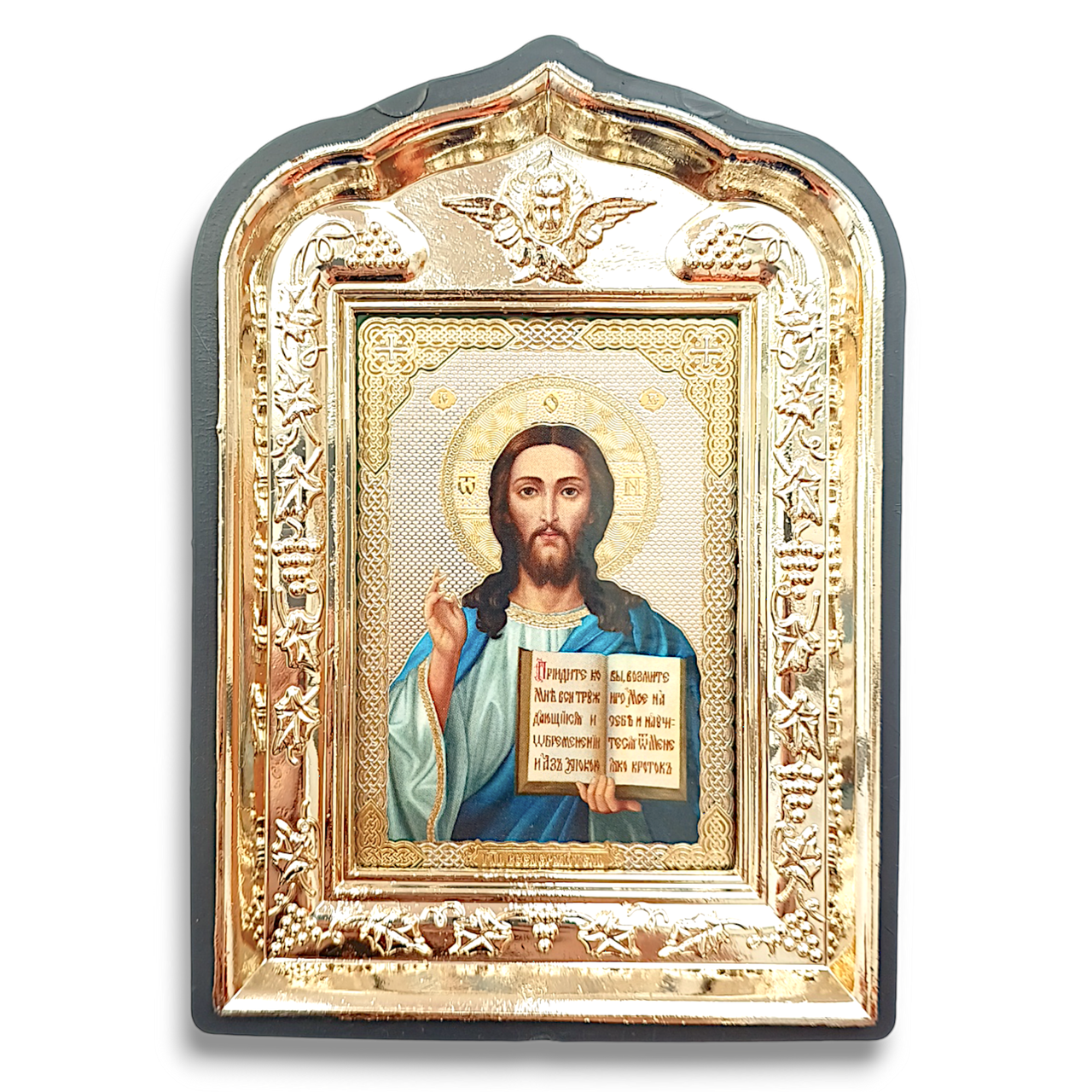 Ікона Господаря 13, лик 6х9 у пластиковій чорній рамці, фото 1