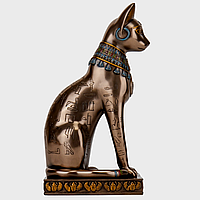 Статуэтка Veronese Египетская кошка 30х16х13 см 73559 полистоун покрытый бронзой *