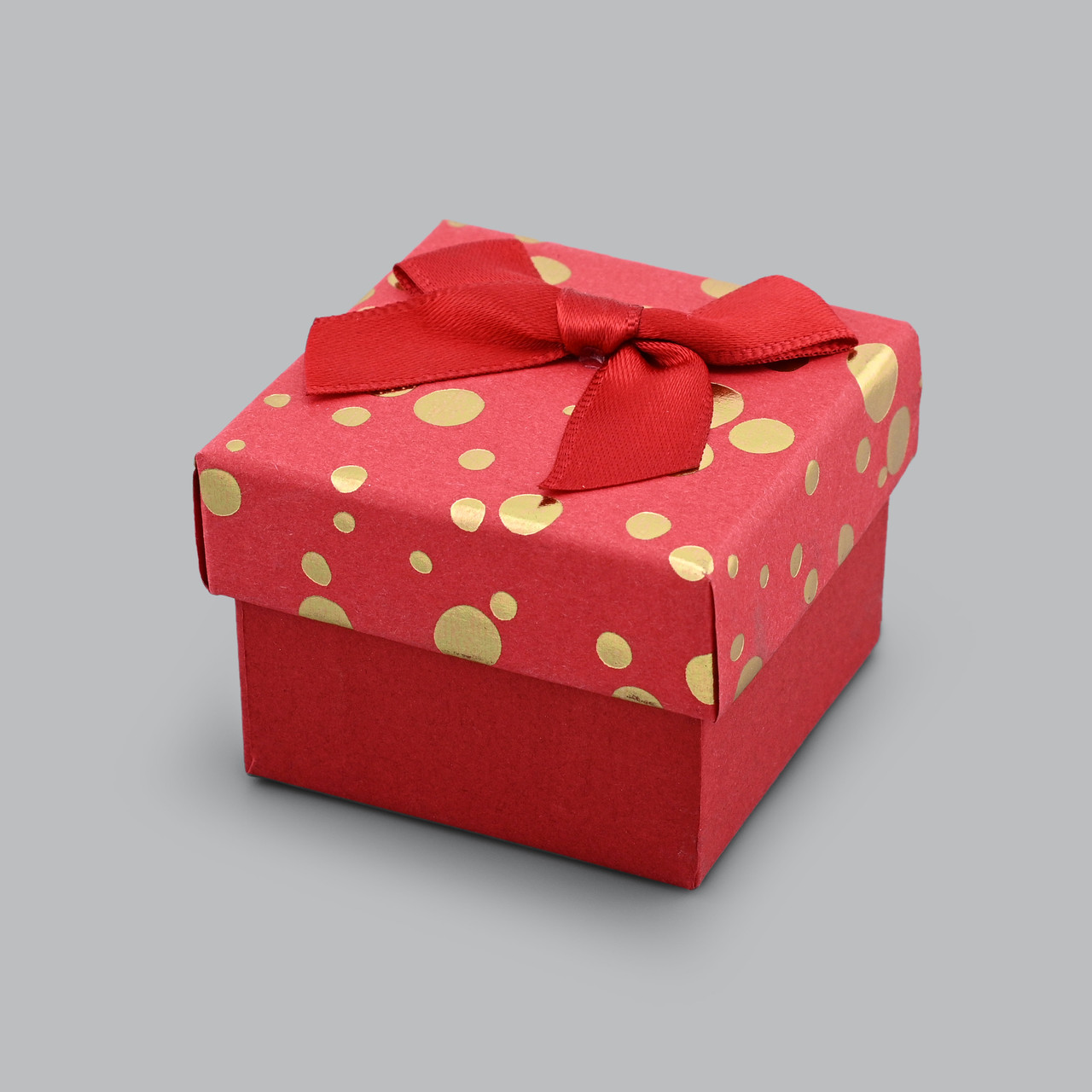 Коробочка 42799 колір червоний для кільця сережок розмір 5х5 см, фото 1