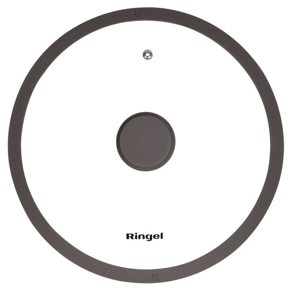 Кришка скляна до сковорідки 26 см "Ringel" Universal з силік. обідком