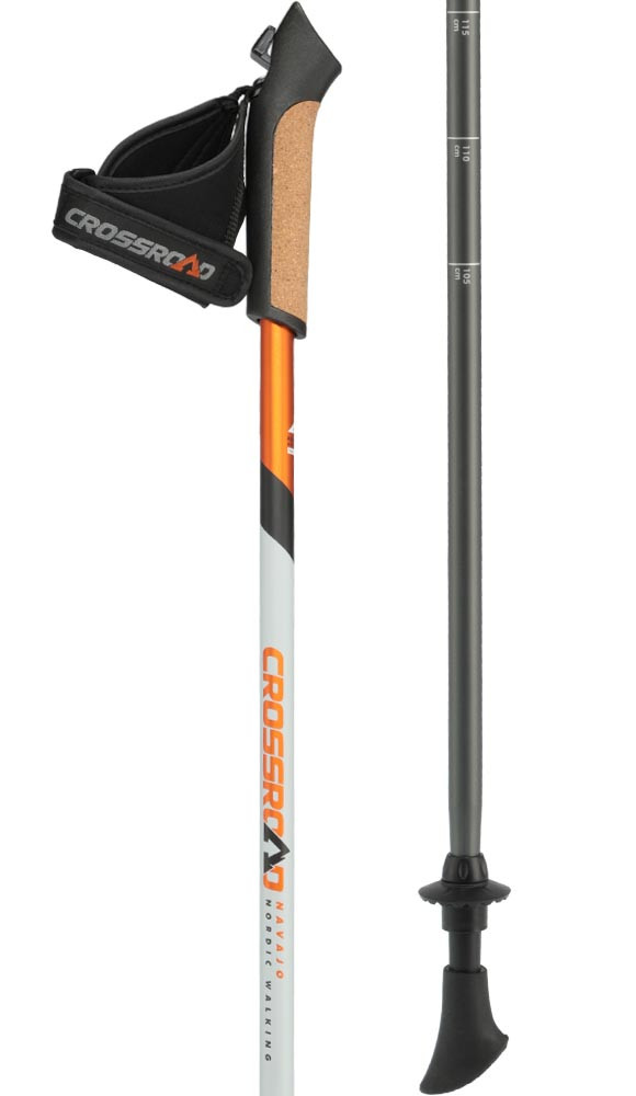 Палиці для скандинавської ходьби Crossroad NAVAJO (чорно-помаранчеві), фото 1