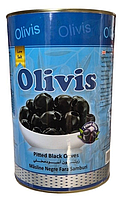 Маслины черные без косточки ж/б 4070 мл (2,0 кг) мелкие Olivis