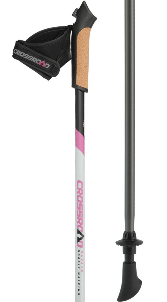 Палиці для скандинавської ходьби Crossroad NAVAJO (чорно-рожеві)
