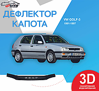 Дефлектор капота Мухобойка Volkswagen Golf III 1991-1997 VT52