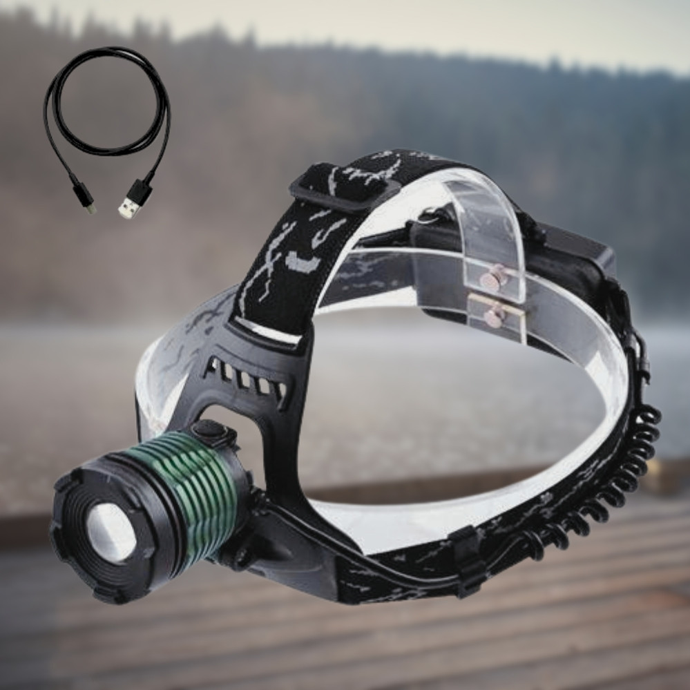 Акумуляторний налобний ліхтар Head Lamp 8775 з фокусуванням променя Led ліхтарик на голову перезаряджуваний
