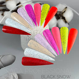 Гель лаки Saga Black Snow "Чорний Сніг"