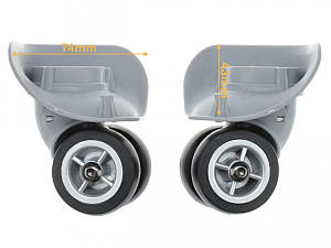 Колеса для валізи КЕ00325/1 70*73мм колір СІРИЙ