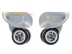 Колеса для валізи КЕ001325/2 80*85мм колір СІРИЙ