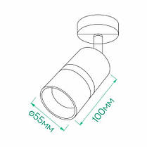 Світильник накладний Ardero ML312-1 під лампу MR16/GU10 IP20 чорний+хром 8073f, фото 3