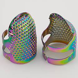 Наперсток для шиття металевий регульований 28х21 мм 1 шт. Різнокольоровий