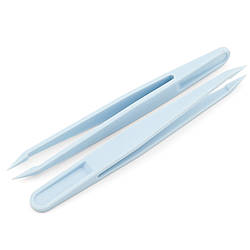 Пінцет пластиковий для рукоділля 11,7 см 1 шт. Блакитний
